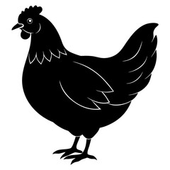 Chicken Silhouette Vector Illustration