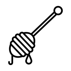 Honey Dipper icon vector image. Can be used for Morning and Breakfast.