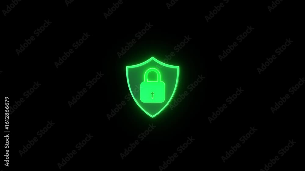 Aufkleber digital security hologram of virtual lock finance data privacy vpn service protection. blockchain se