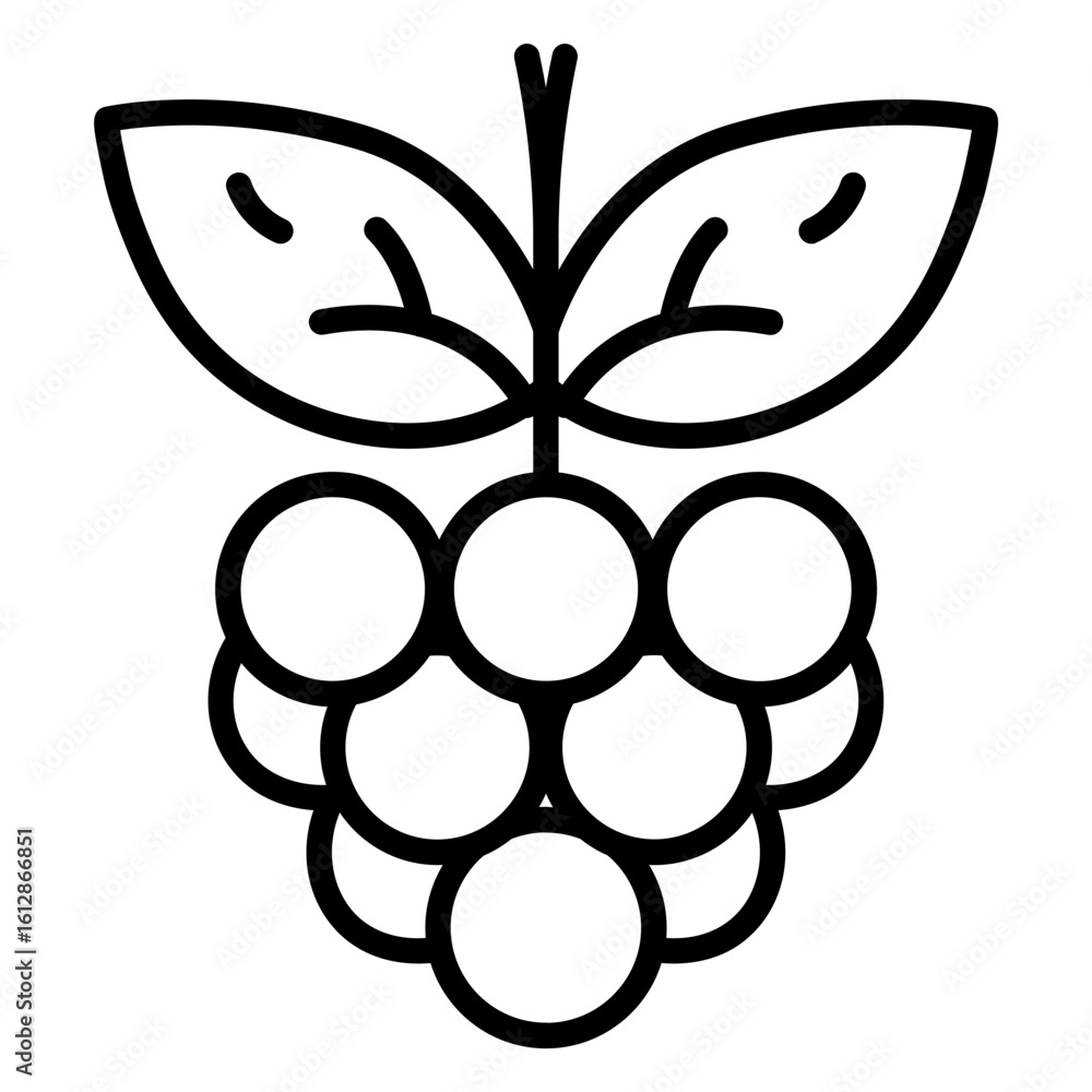 Poster raspberry icon vector image. can be used for fruits and vegetables.