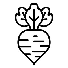 Beet icon vector image. Can be used for Fruits and Vegetables.