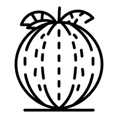 Rockmelon icon vector image. Can be used for Fruits and Vegetables.