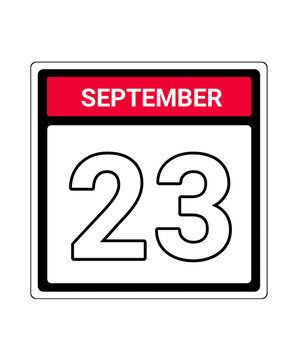 calendar icon September month date 23
