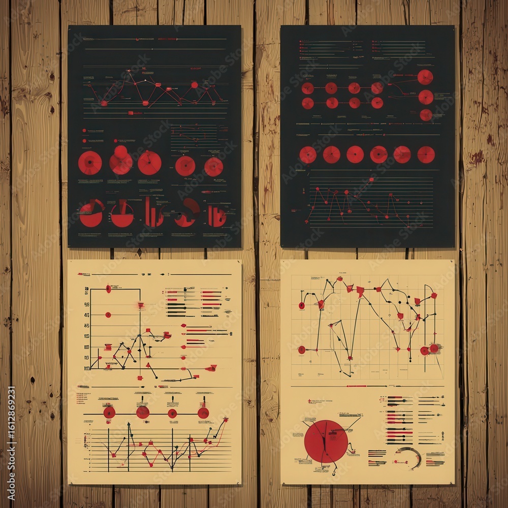 Poster collection of data visualizations, showing various types of charts and graphs.
