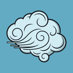 vector illustration of cloud