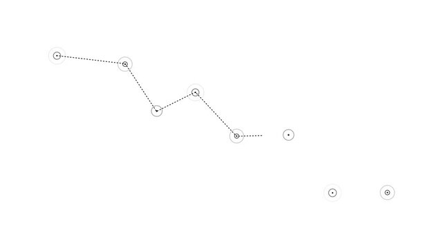 Step-by-step roadmap with included highlight points. Cg progressive motion background. Digital Navigation Screen, Travel Route Finder.