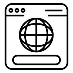 Browser Login icon vector image. Can be used for Coding and Development.