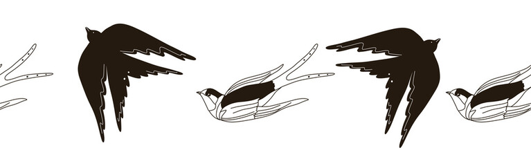 Feather icon border. Bird feather silhouette symbol. Bird collection isolated.
