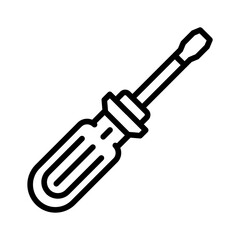 Screw Driver icon vector image. Can be used for Electrician Tools.