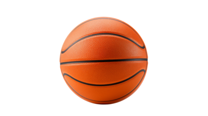 Get ready to shoot hoops with this vibrant basketball, perfect for sports designs and athletic promotions isolated on white or transparent png.