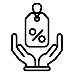 Discount Tag icon vector image. Can be used for Mall.