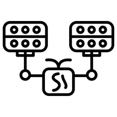 Dependencies icon vector image. Can be used for Computer Programming.