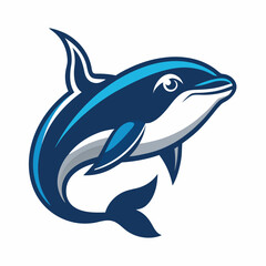 Fototapeta premium Dolphin jumps above water showcasing aquatic grace and beauty in the ocean during a sunny day