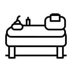 Spa Bed icon vector image. Can be used for Spa.