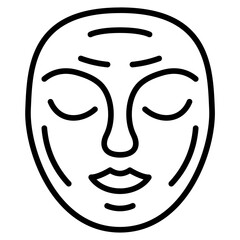 Facial Mask icon vector image. Can be used for Spa.