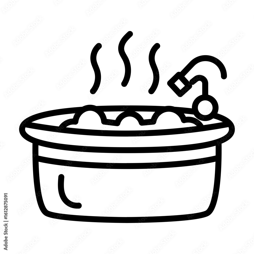 Poster jacuzzi icon vector image. can be used for spa.