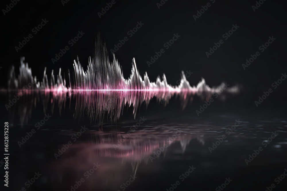 Poster modern podcast audio wave template with captivating sound wave patterns designed for audio editing a
