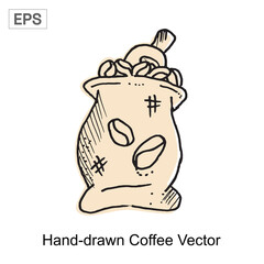 hand drawn coffee vector illustration