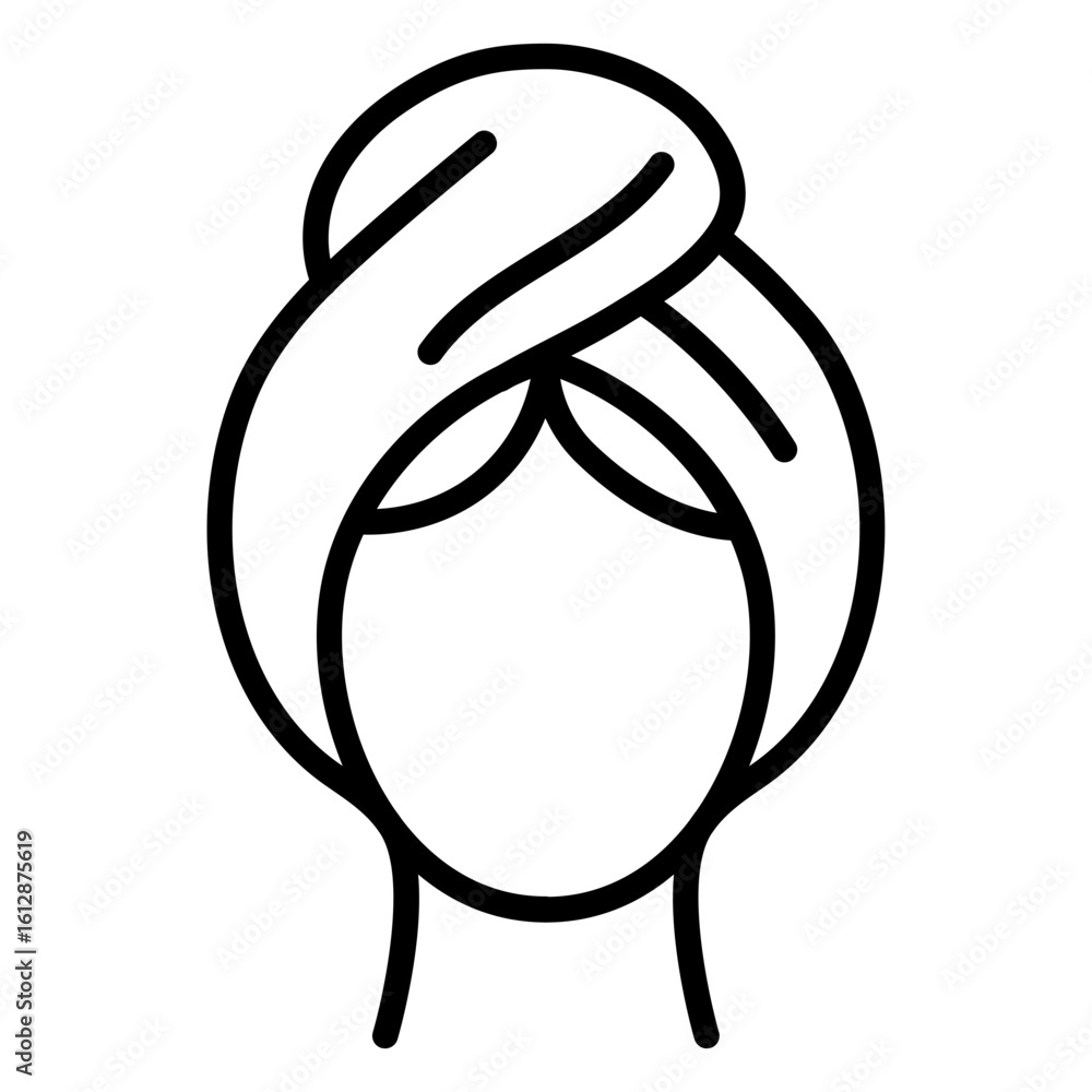 Aufkleber head towel icon vector image. can be used for spa.