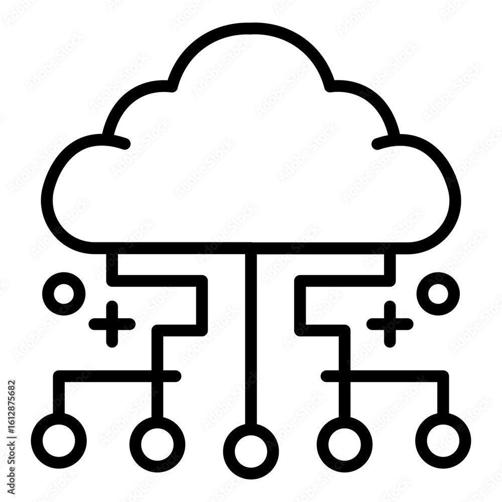 Poster cloud network icon vector image. can be used for web marketing.
