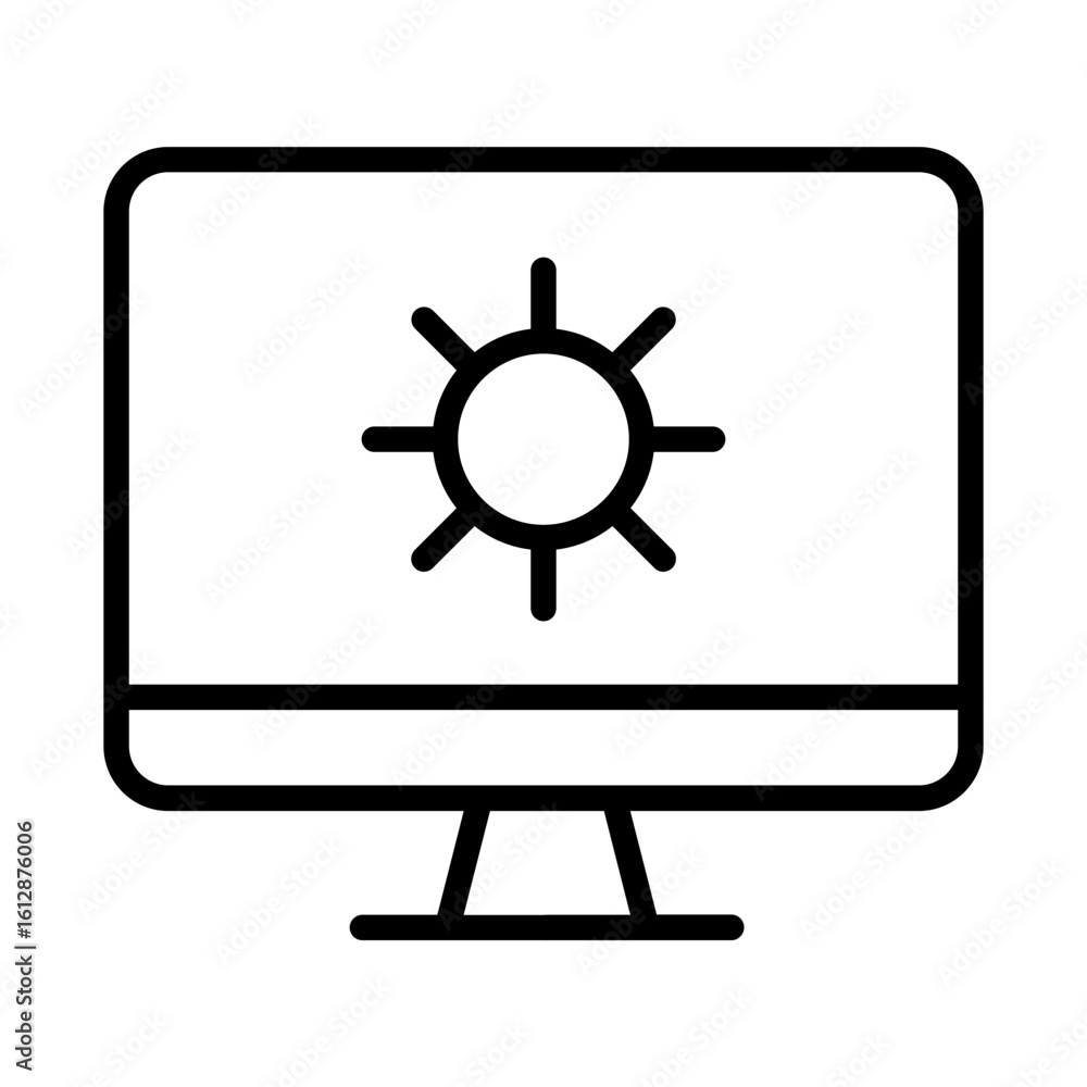 Poster computer settings icon vector image. can be used for web marketing.