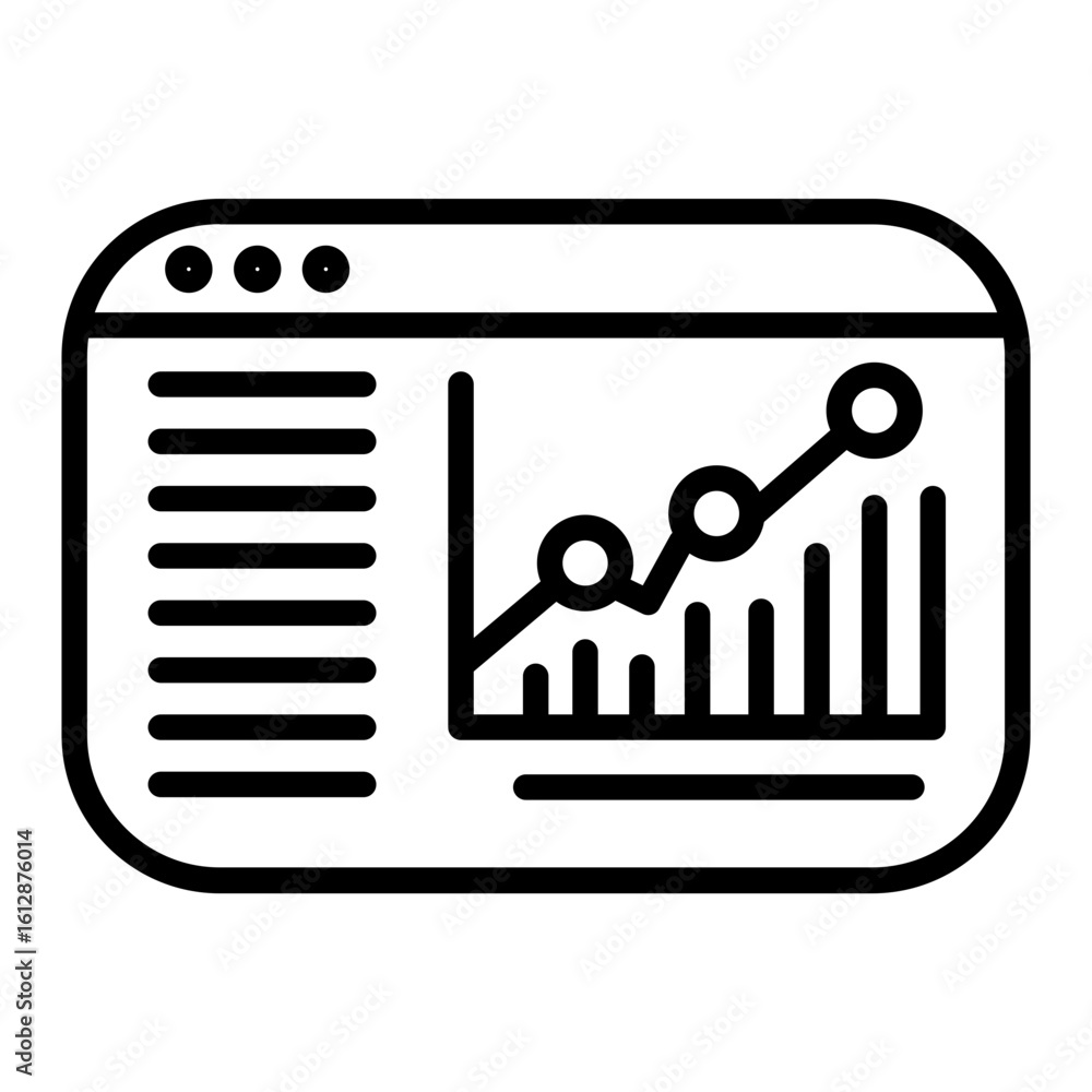 Poster website statistics icon vector image. can be used for web marketing.