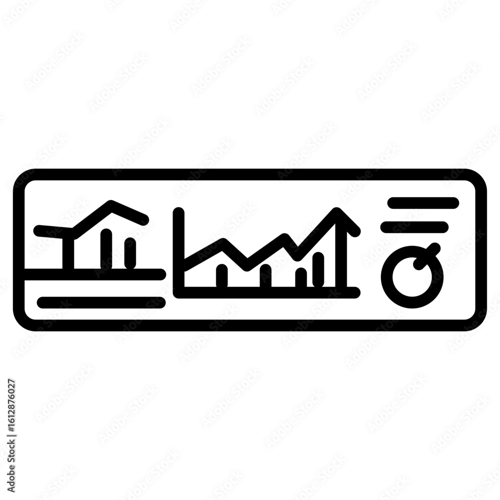 Poster analysis diagram icon vector image. can be used for web marketing.
