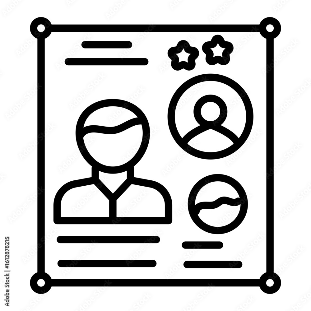 Aufkleber user profile icon vector image. can be used for seo and web.