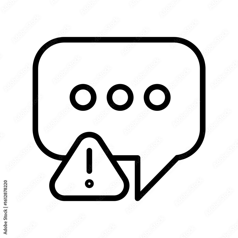Poster chat alert icon vector image. can be used for project management.