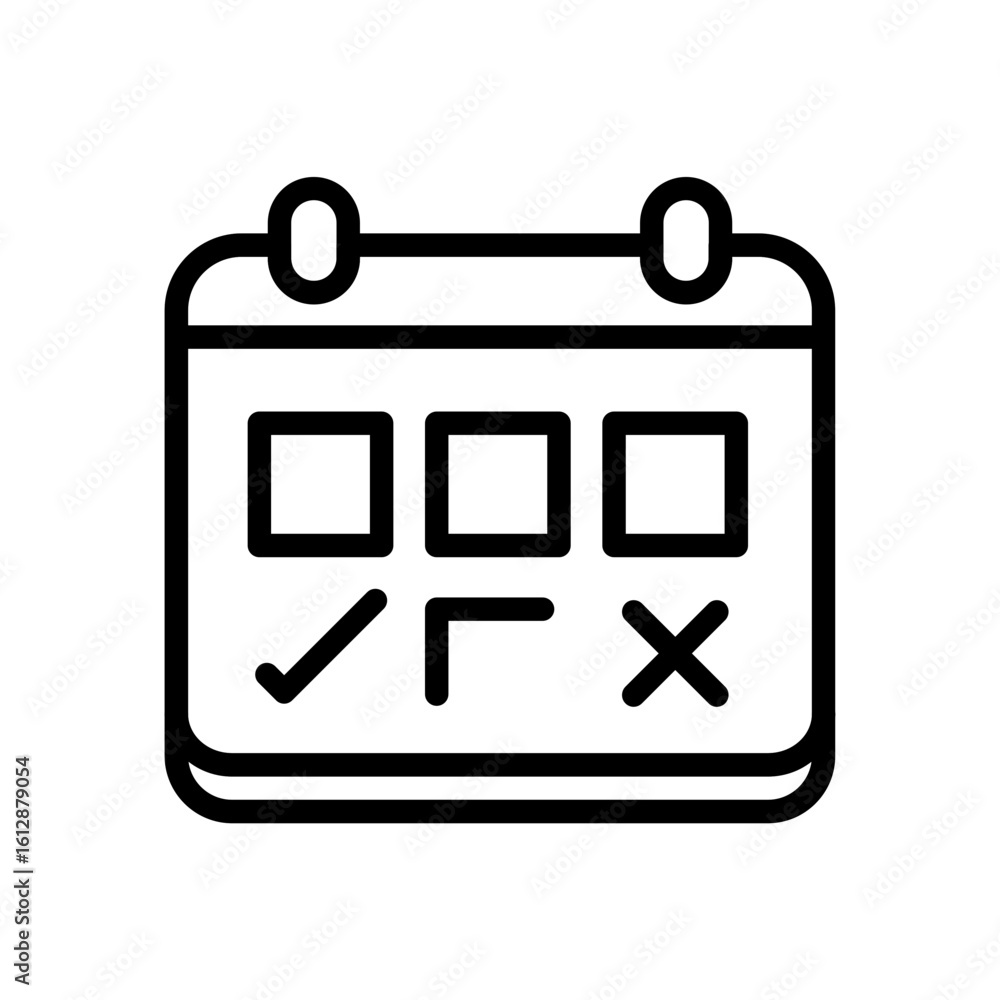 Poster schedule icon vector image. can be used for project management.