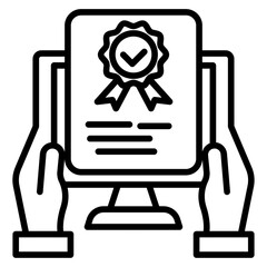 Online Certificate icon vector image. Can be used for Online Education.