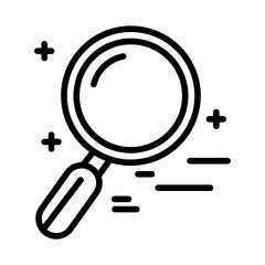 Magnifying Glass icon vector image. Can be used for Online Education.