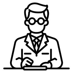 Scientist icon vector image. Can be used for Science Fiction.