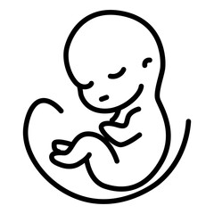Fetus icon vector image. Can be used for Science Fiction.