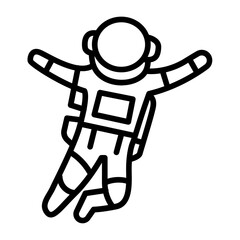 Astronaut Flying icon vector image. Can be used for Science Fiction.