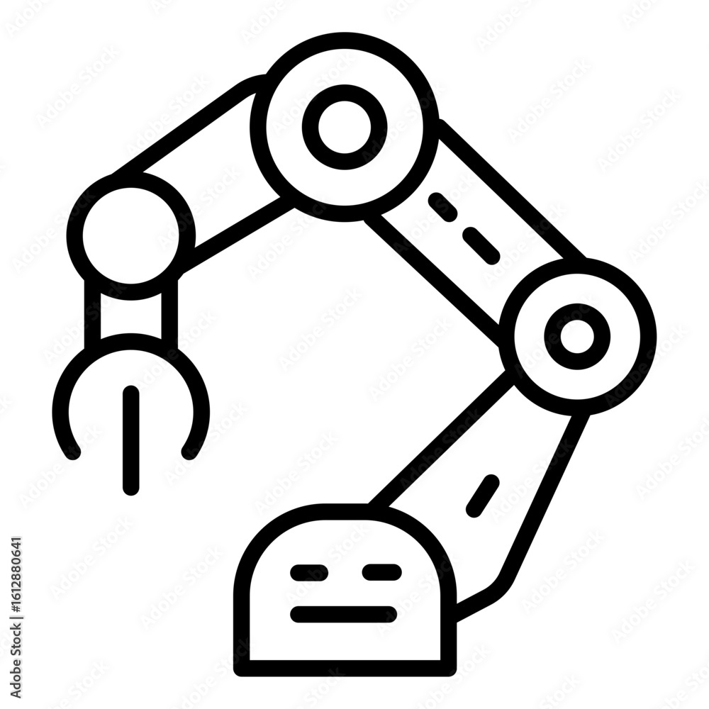Poster robotic arm icon vector image. can be used for science fiction.