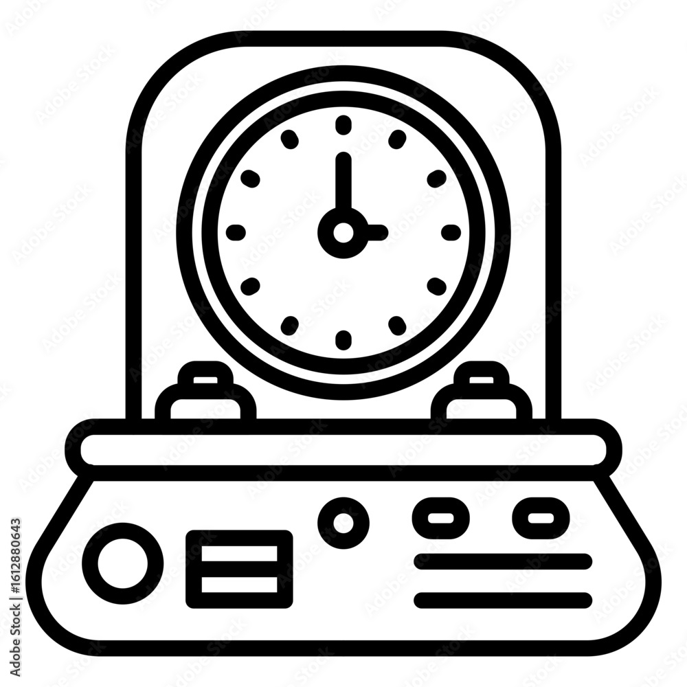 Poster time machine icon vector image. can be used for science fiction.