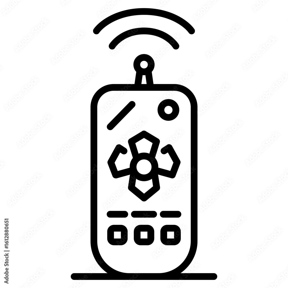 Poster remote control icon vector image. can be used for science fiction.