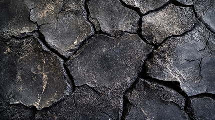 Fototapeta premium Dark cracked stone texture background abstract design element