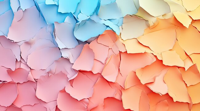 Abstract colorful paper shards