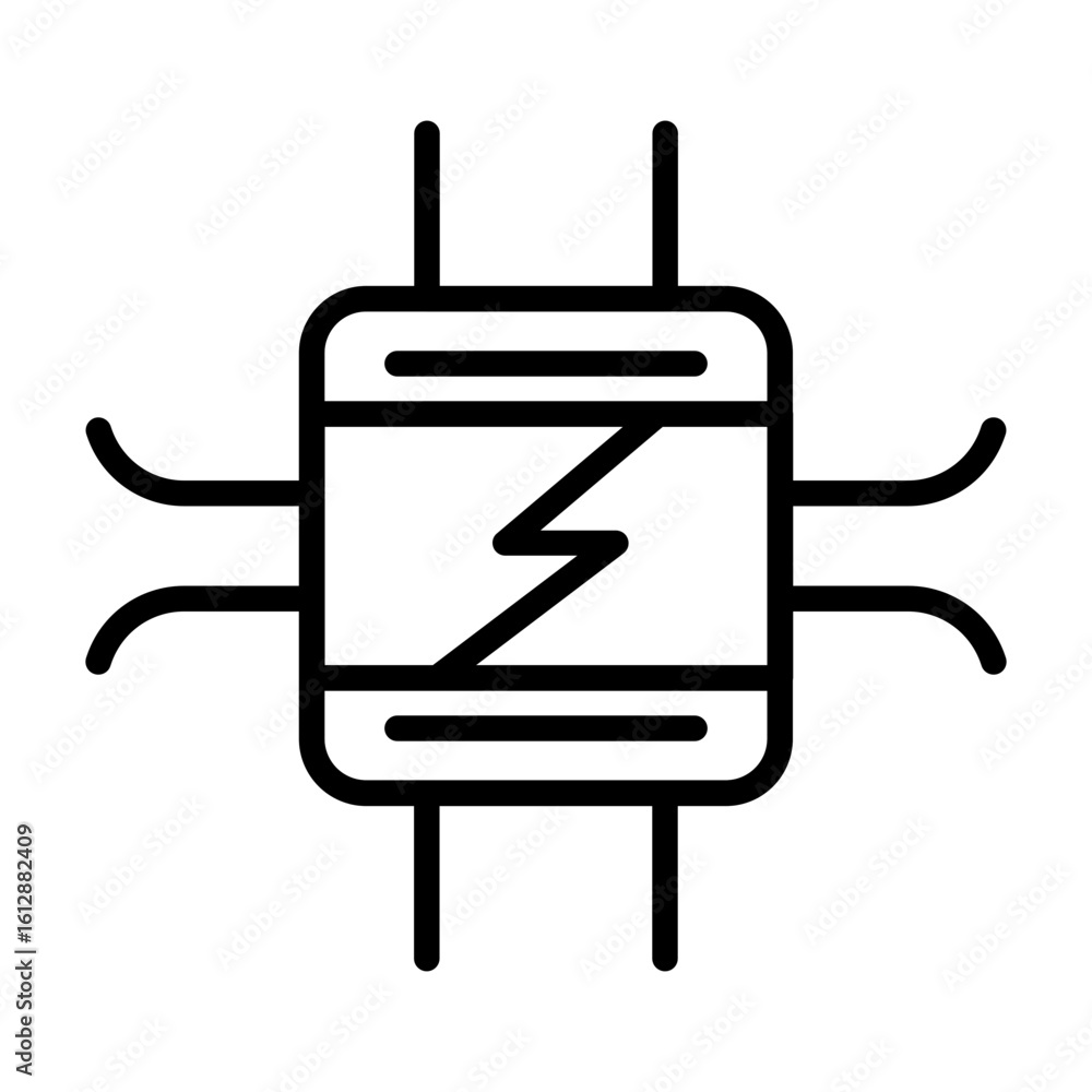 Poster fuse icon vector image. can be used for electric circuits.