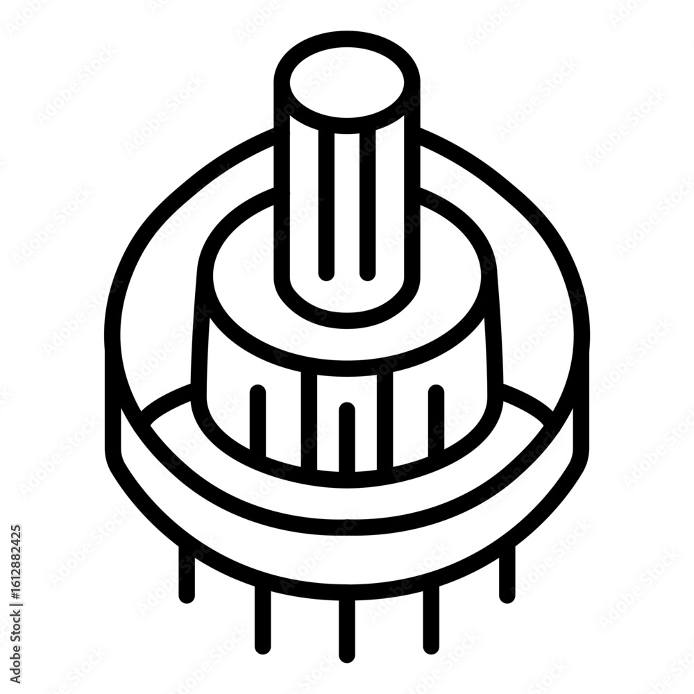 Poster potentiometer icon vector image. can be used for electric circuits.