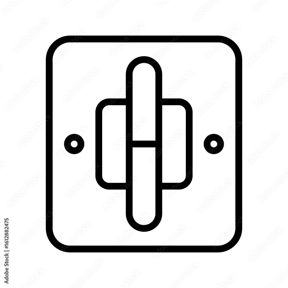 Poster switch icon vector image. can be used for electric circuits.