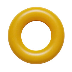 A solid, bright golden-yellow circular ring