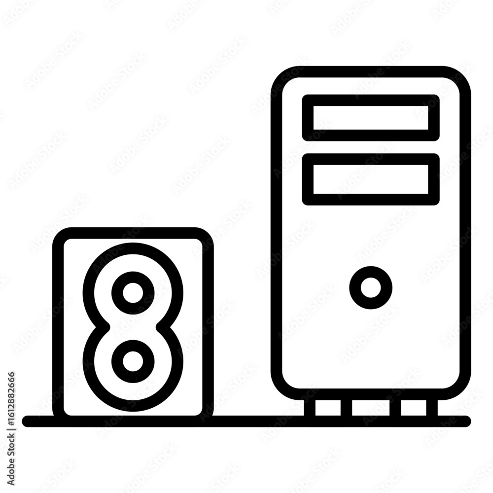 Aufkleber computer icon vector image. can be used for electric circuits.