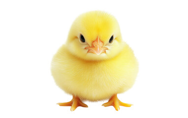 Fototapeta premium Yellow little chick on white background,png