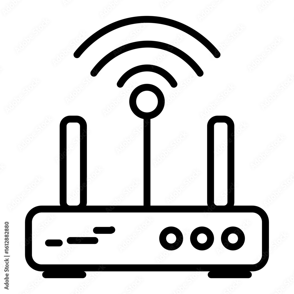 Aufkleber wifi router icon vector image. can be used for electric circuits.