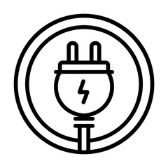 Power Cord icon vector image. Can be used for Electric Circuits.
