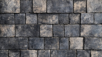 Fototapeta premium Dark gray stone wall texture background rustic design building material