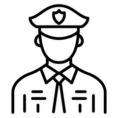 Police Officer icon vector image. Can be used for Women.